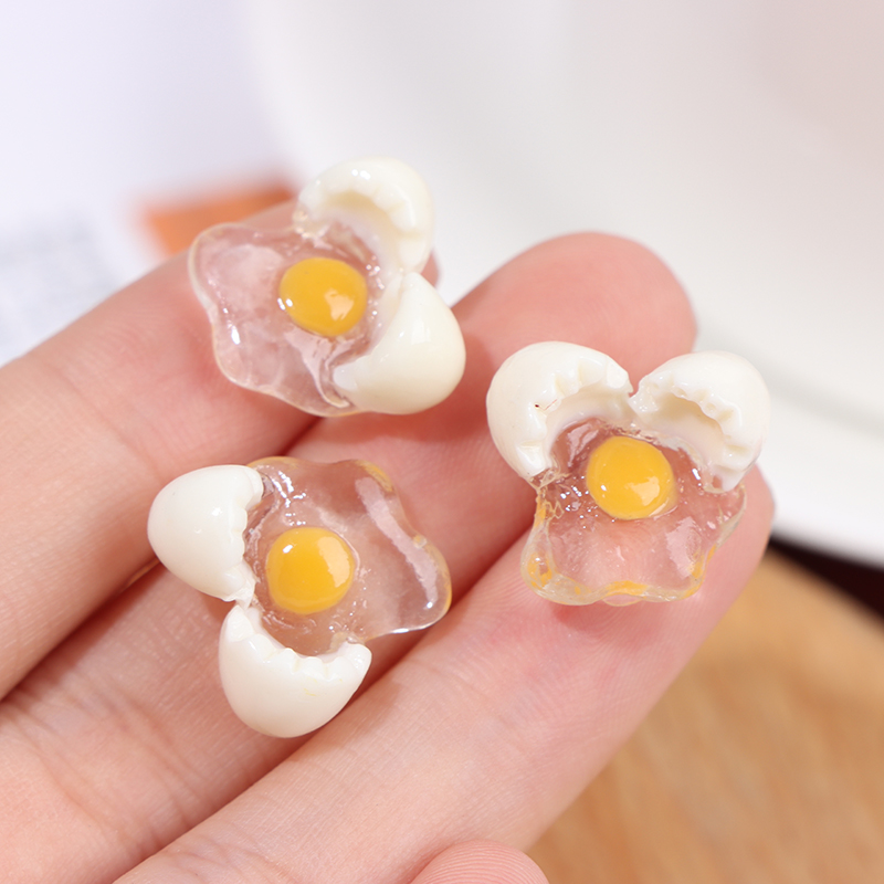 Kids Outdoor Kitchen Accessories - ミニチュアドールハウス,壊れた卵モデル,日曜大工,ドールハウスの装飾アクセサリー,子供のためのシミュレーションゲーム,5個1:12