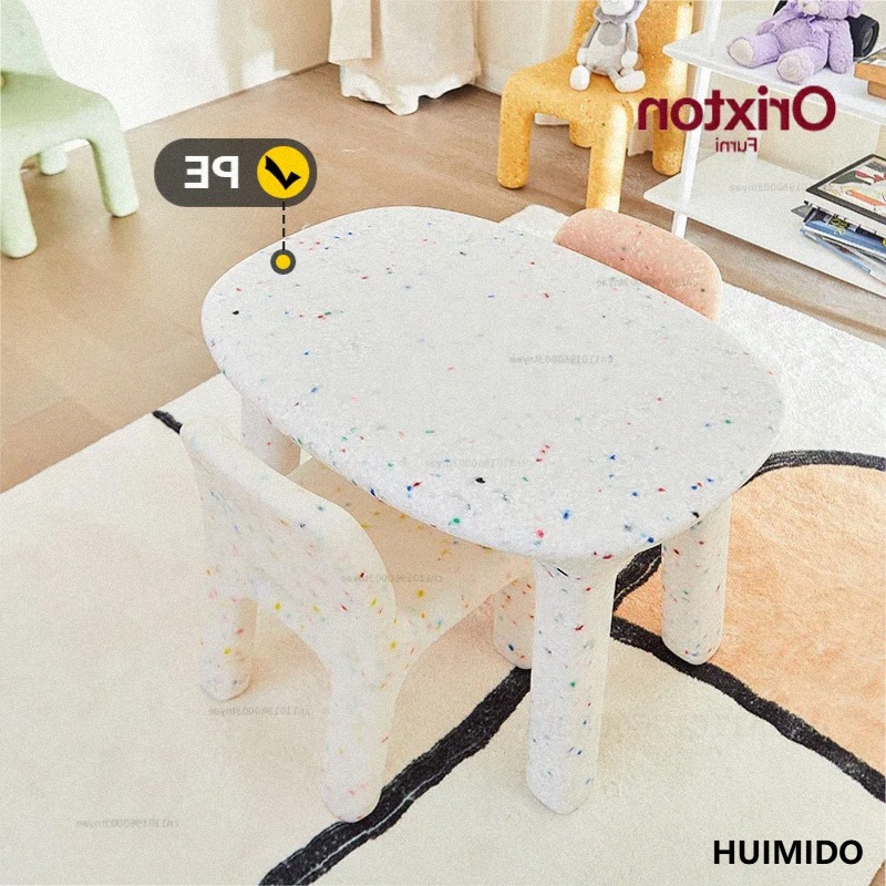 子供用学習机と椅子セット、背もたれ付き、かわいいロースツール - Kids Outdoor Furniture Set のレビューと価格