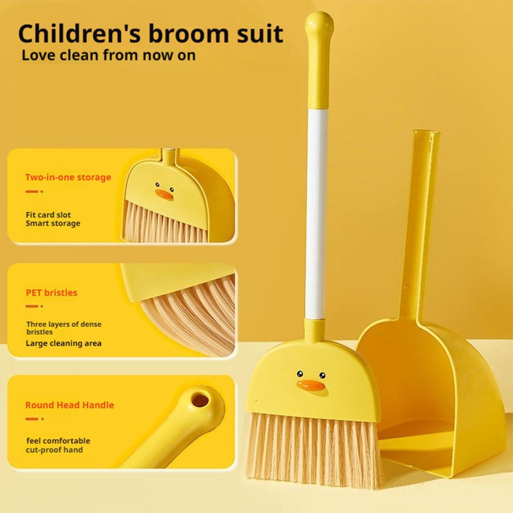 ミニ子供用ほうきとちりとり、漫画猫の柔軟な毛先、子供向けごっ - Kids Outdoor Broom のレビューと価格