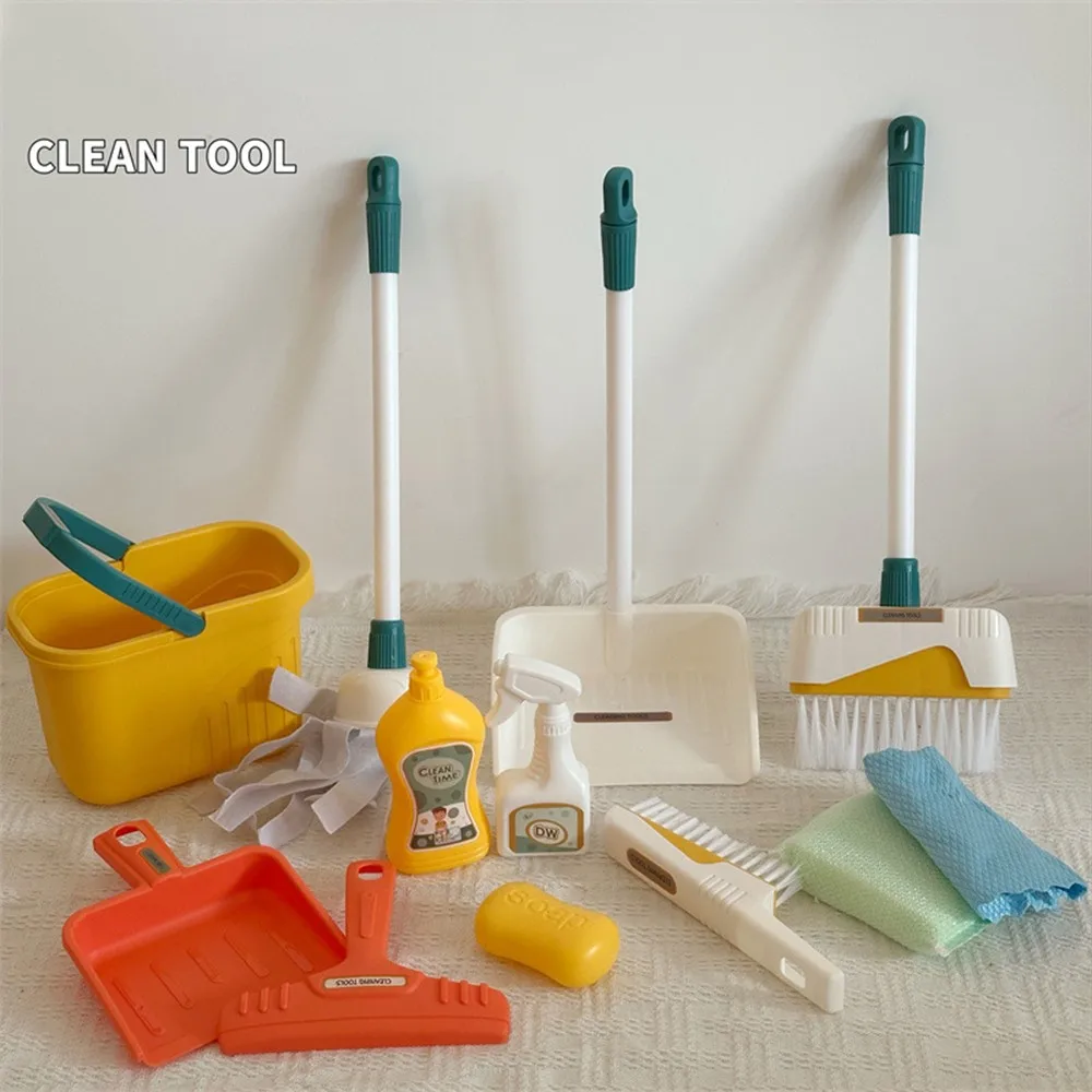 12 ピース/セット子供用クリーニングセット家事用品キットち - Kids Outdoor Broom のレビューと価格