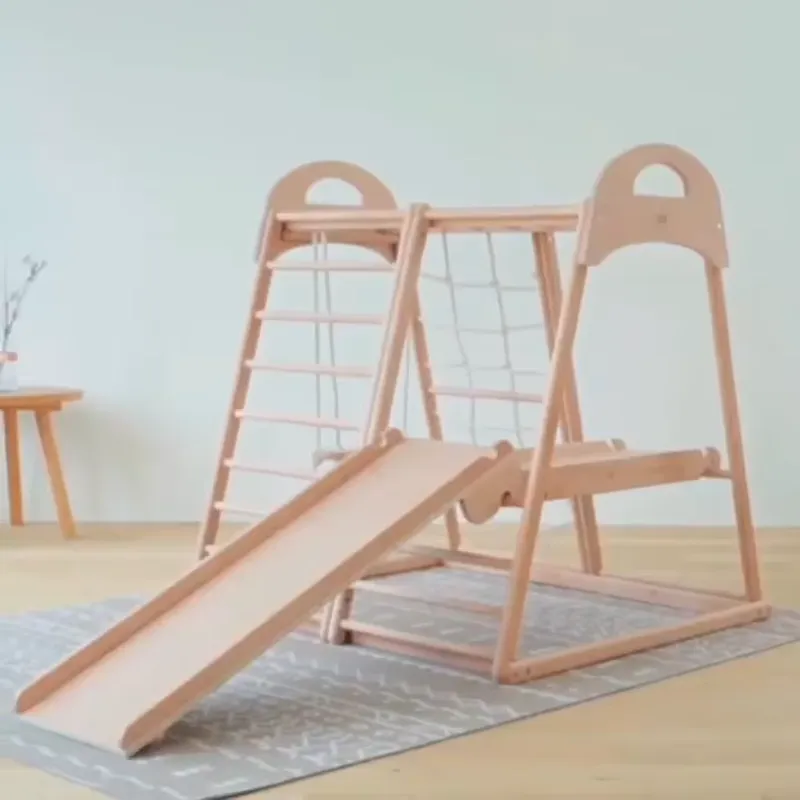 子供用モンテッソーリ木製幼稚園屋内外クライミングジムフレーム - Kids Outdoor Climbing Frame のレビューと価格